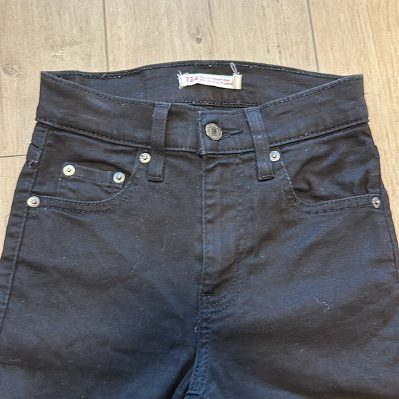 Levi 724 Black Straight Jeans - Picture 5 of 6